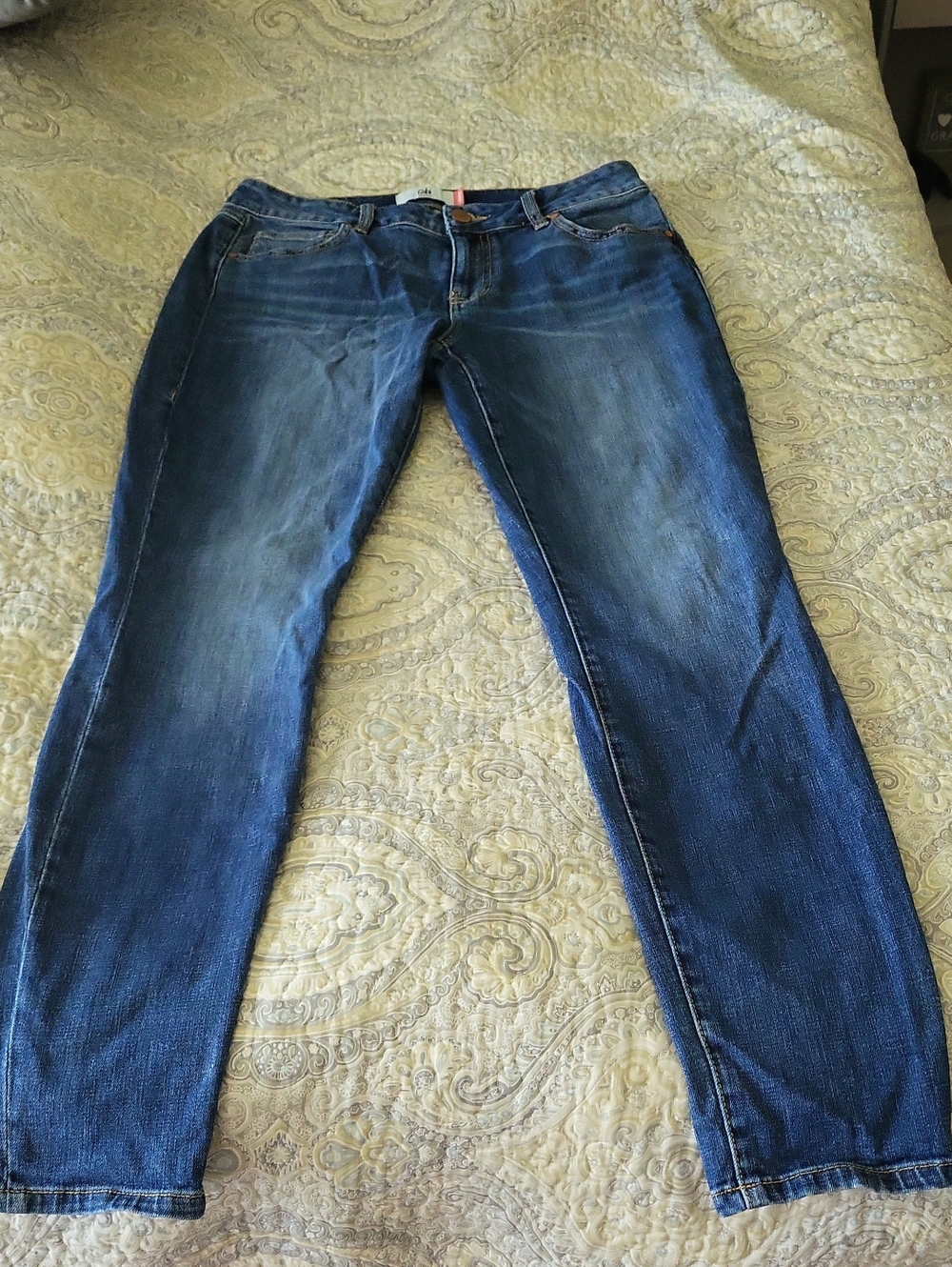 CAbi Women's Skinny Jeans in Dark Blue Wash